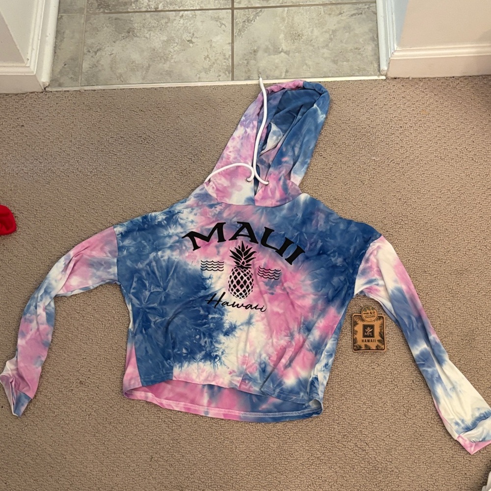 Maui Kids Long Sleeve Tie-Dye Hoodie